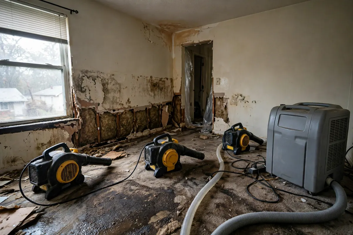 Water damage mold removal service
